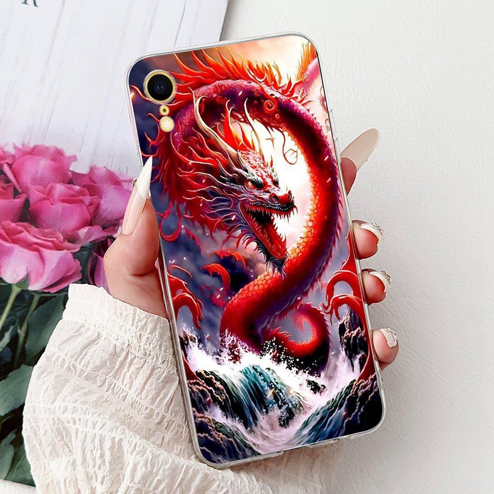 Klar Für iPhone XR Hülle Abdeckung Luxus Mode Blumen Süße Katze Lustig Cool Bemalt Weiche Handyhülle A2105 A1984 A2107 A2108 A2106