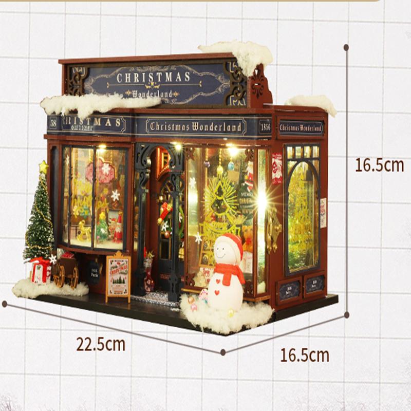 Christmas Gift DIY Big Doll House Wooden Miniature Furniture Dollhouse Handmade Home Model Assembly Toys for Children