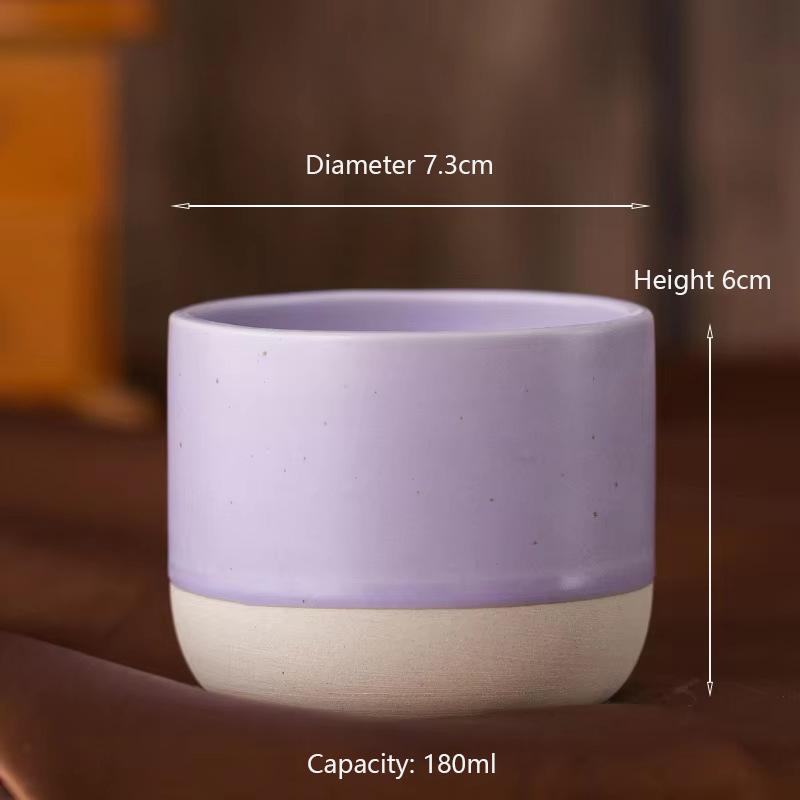 100/180/230ml Ceramic Cup Vintage Coarse Pottery Coffee Cup Japanese-style Cafes Drinkware for Espresso Cappuccino Kung Fu Tea