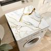 Wabi-Sabi Style Anti-Slip Dustproof Washing Machine Lid Cover Pad with Water Absorption.