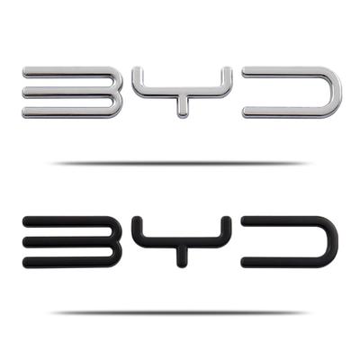 1 Stück 3D Metall Für BYD Auto Buchstaben Logo Abzeichen Heckdekorationsaufkleber Kofferraumemblem Styling Autozubehör