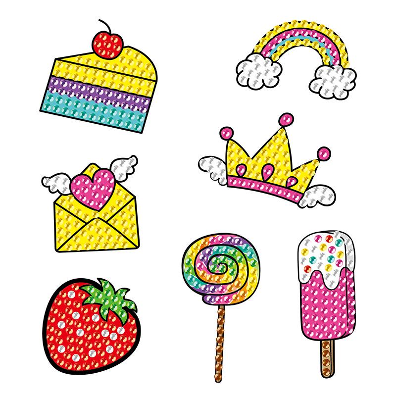 DIY Diamond Painting Stickers for Kids - Fun Handmade Educational Toy and Refrigerator Decor.