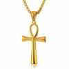 2024 Men's Simple Polished Egyptian Ankh Cross Pendant Necklace