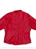 Handmade Lambskin Genuine Soft Stylish Casual Formal Women's Shirt Red Leather
