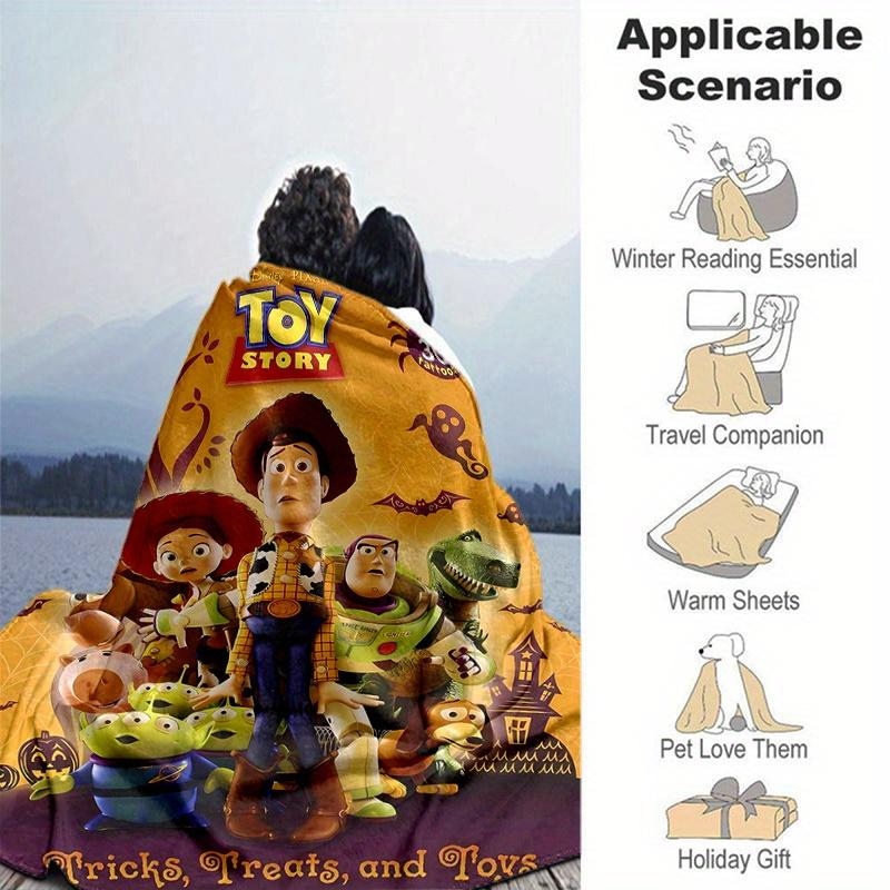 1pc, Cozy Toy Story Home Decor: Soft Flannel Blanket for Bedroom, Living Room, Travel, Camping, Car