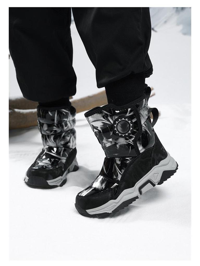 Winter Snow Boots for Kids (Ages 6-12), Thick Cotton, Cozy Style for Boys & Girls