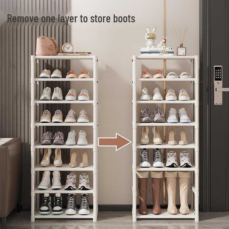 Sleek Large-Capacity Shoe Rack: Stylish Indoor Storage for Entryway or Dorm