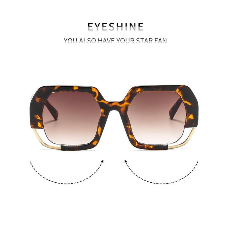 Women's sunglasses, men's and women's fashion square sunglasses, thick frame sunglasses