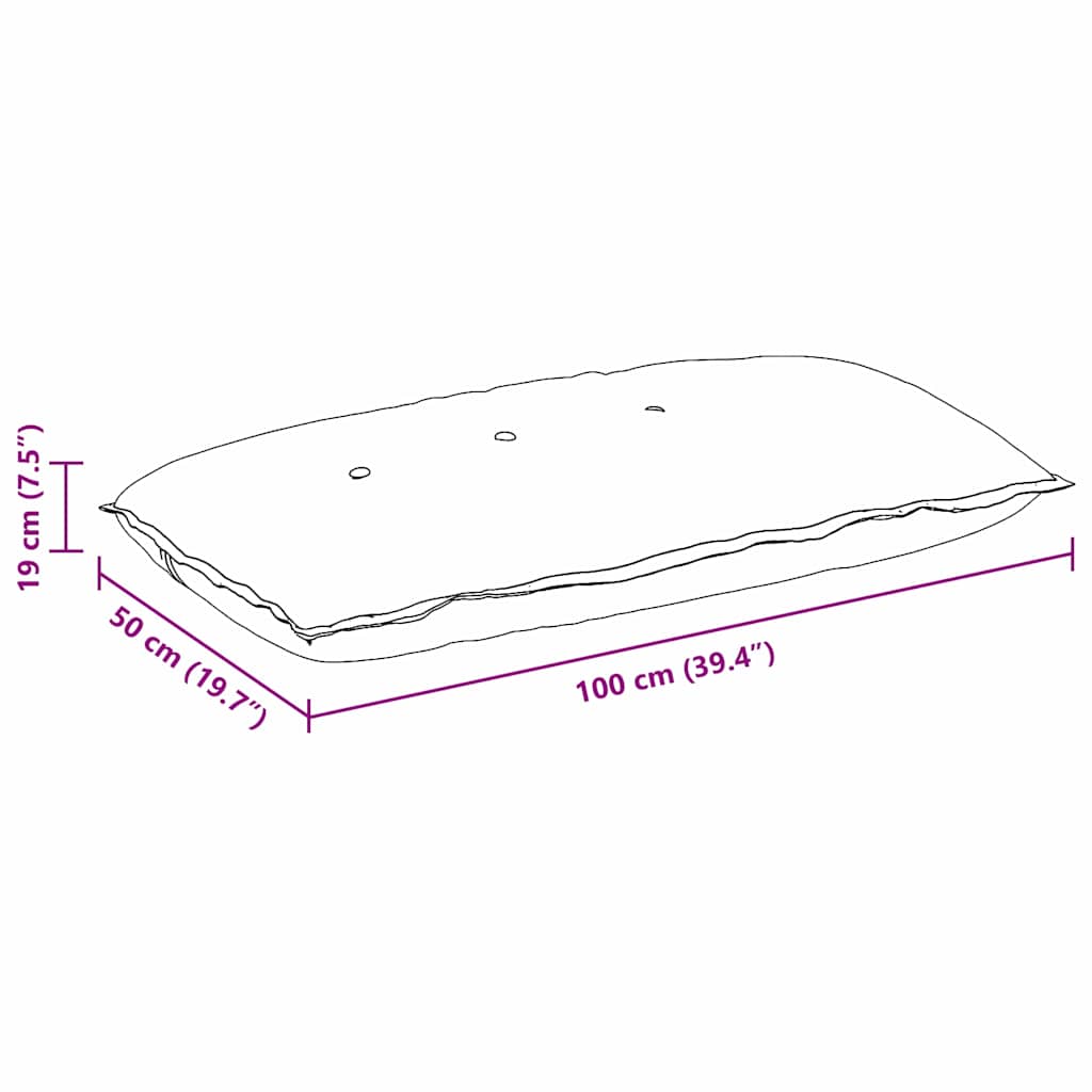 Back Cushion Cream 100 X 50 Cm Microfiber Fabric