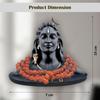 4.5 Inch Adiyogi Statue with Rudraksh Mala/Resin Car Dashboard Idols/Lord Shiva for Pooja/Shivratri Gift/Decor/Shiv Murti/Mahadev Statues/