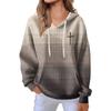 Women's Fashion Casual Long Sleeve Solid Color Hooded Sweatshirt Tops