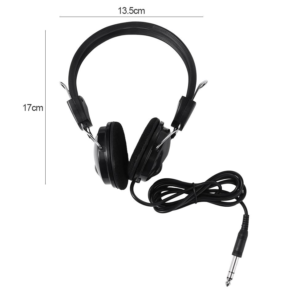 Black Drum Set with Wire Electric Piano Music Headphone Music Earphone Wired Headset Piano Earphone