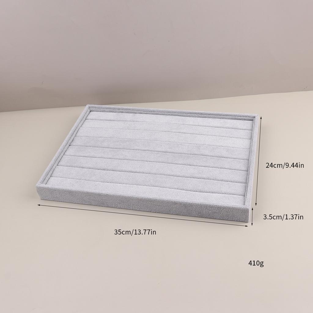 Schmuckdisplay aus Samt, stapelbar, exquisiter Schmuckhalter, tragbar, Organizer-Box für Ringe, Ohrringe und Halsketten