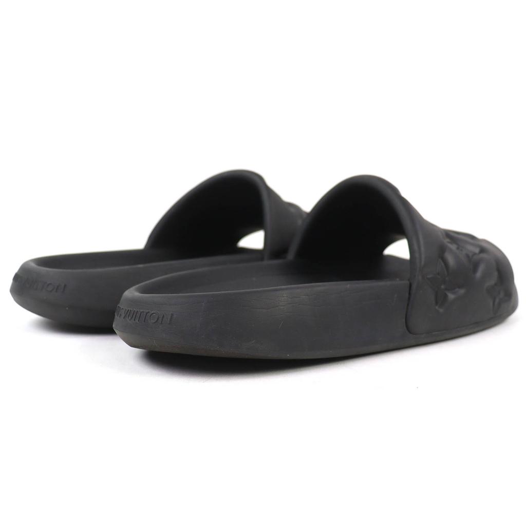 Very Good LOUIS VUITTON Sandals black rubber mens 9 Used