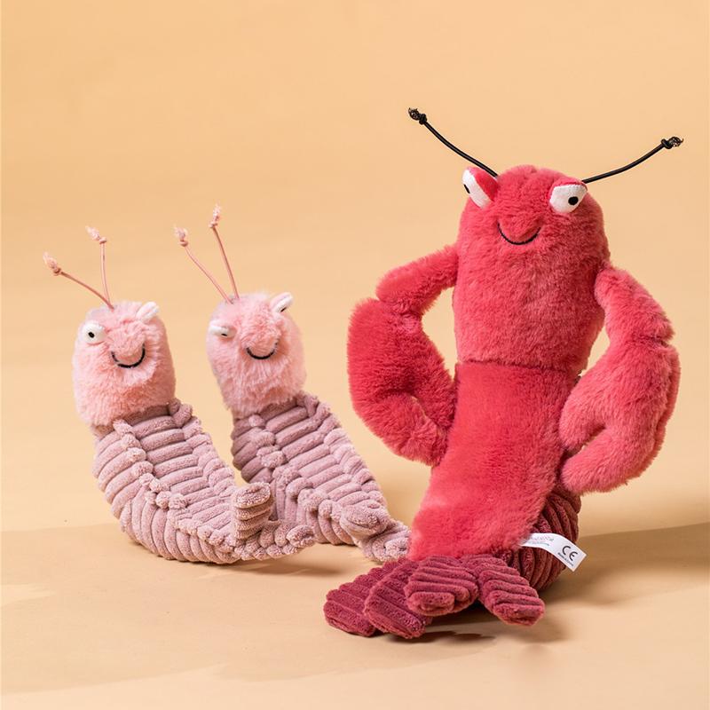 Sheldon Shrimp Plush Toys Crispin Crab Larry Shrimp Dolls Stuffed Animal Plushie Children Birthday Gifts Home Decoration
