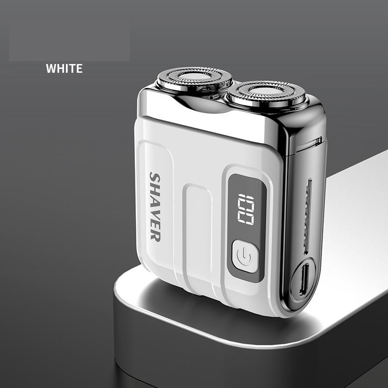 Home Travel Electric Smart Shaver Household Shaver Digital Display Portable Mini Dual Blade Rechargeable Shaver Men Gifts