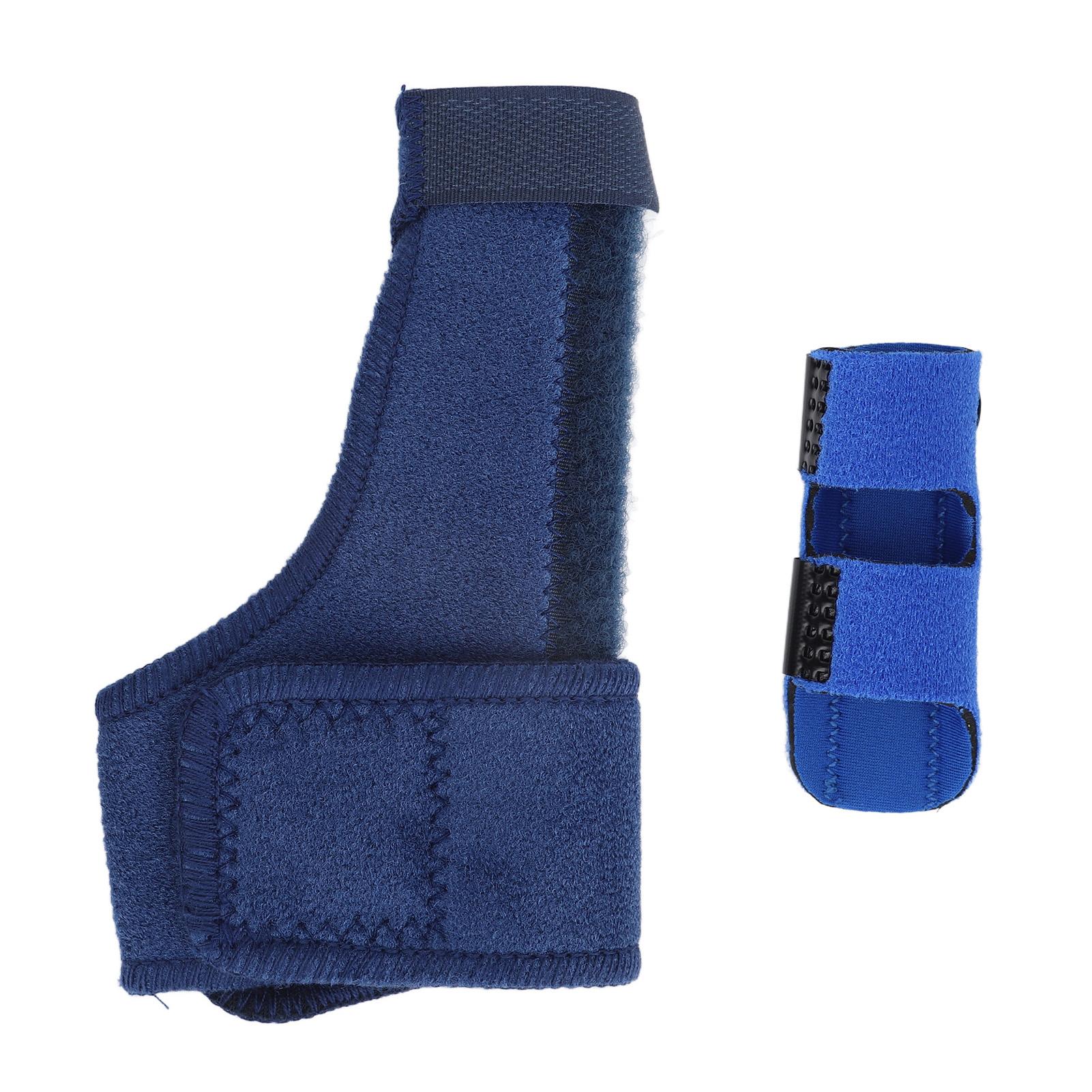 

Thumb Splint Brace Multi Finger Universal Hand Support for Straightening Arthritis Blue Left Hand