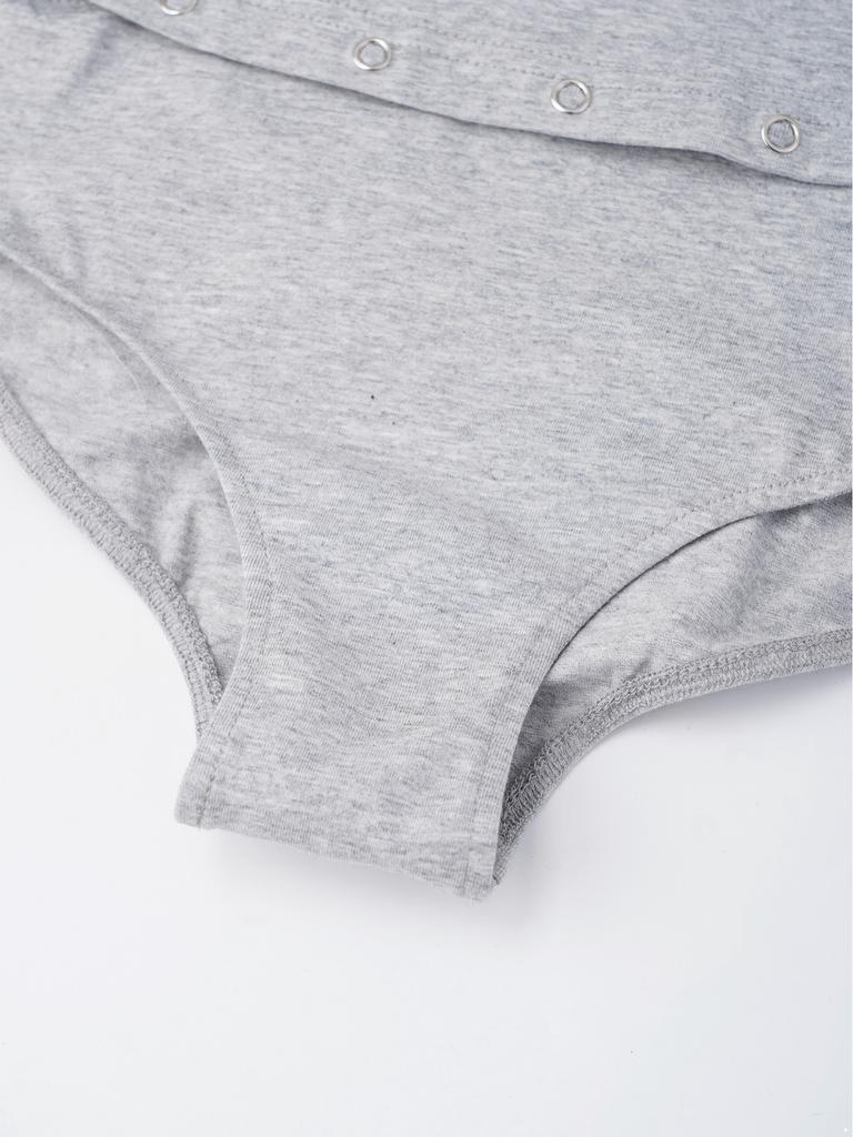 Unisex Ubranka Dziecięce Adaptacyjne Zapięcie na plecach Niewidoczny Zamek Błyskawiczny Zapobiegające Rozbieraniu Kombinezon Okrągły Dekolt Krótki Rękaw Body