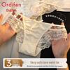 Audifen Women's Sexy Semi-Sheer Lace Briefs 3-Pack