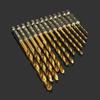 Tungsten Carbide Twist Drill Bit Power Tool High Speed Steel HSS Titanium Coated Drill Bit Set 1/4