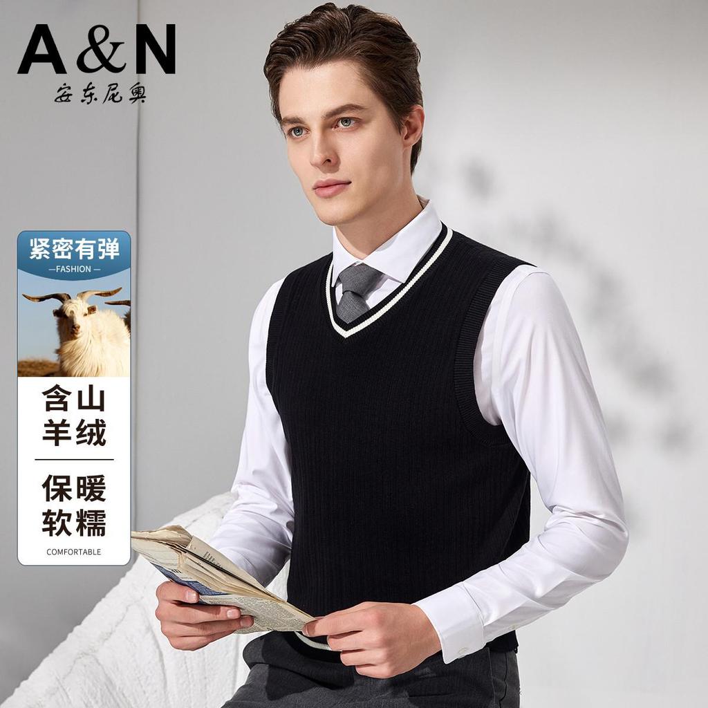 Men's Golf Suit Simple Contrasting Color Casual Vest