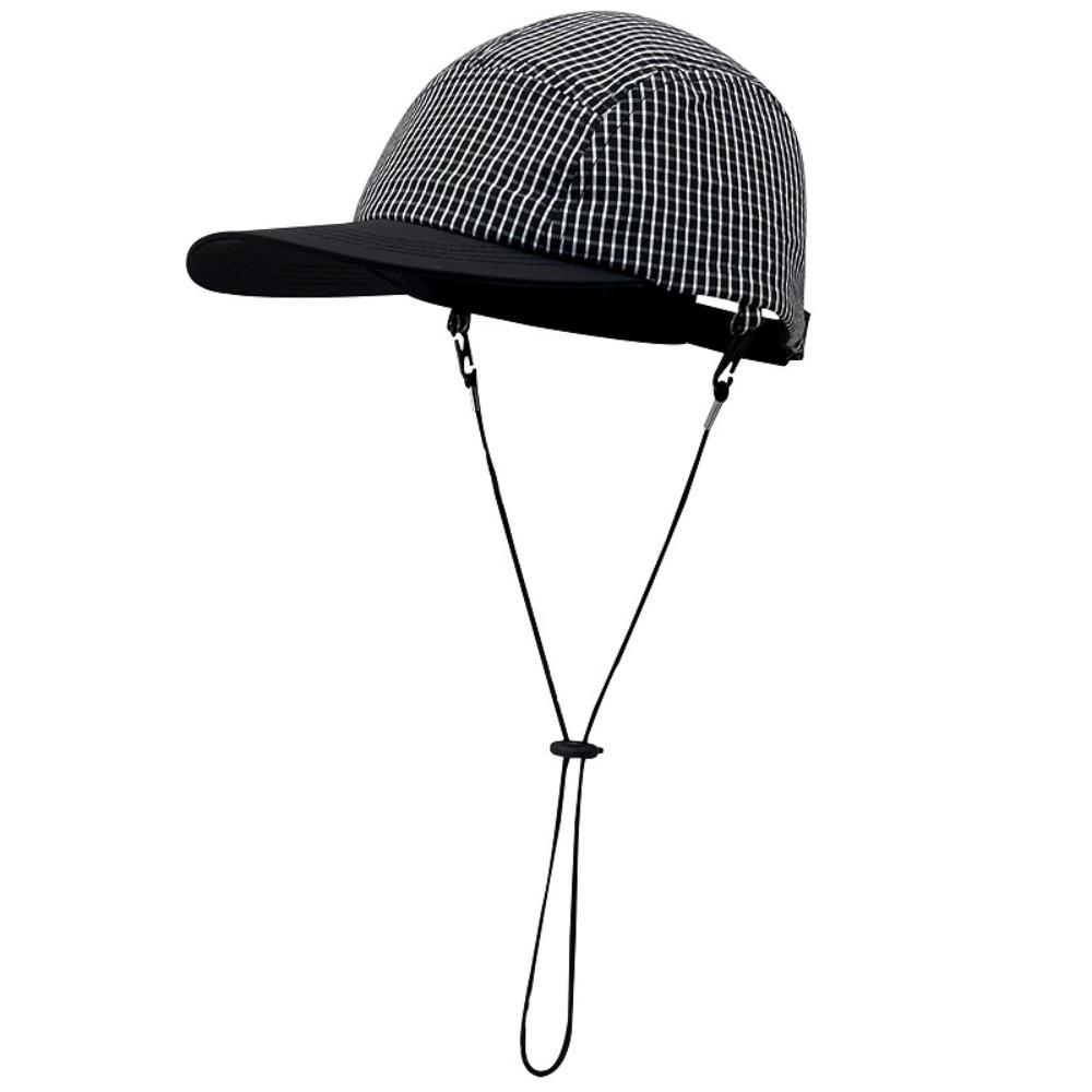 Summer Plaid Hats Quick-drying Visor Caps Japanese style Baseball Caps  for Men Women
