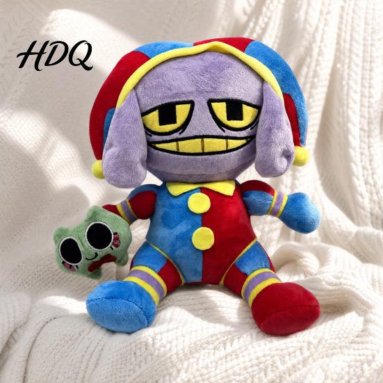 Plush Stuffed Animal Digital Circus Doll Cute Cartoon Character Toy Soft Pillow Collectible Plushie for Kids Christmas Thanksgiving Birthdays Gift