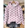 Womens Relaxed Fit Hooded Long Sleeve Sweatshirt With 3D Floral Plaid Print Breathable Comfort Casual Top