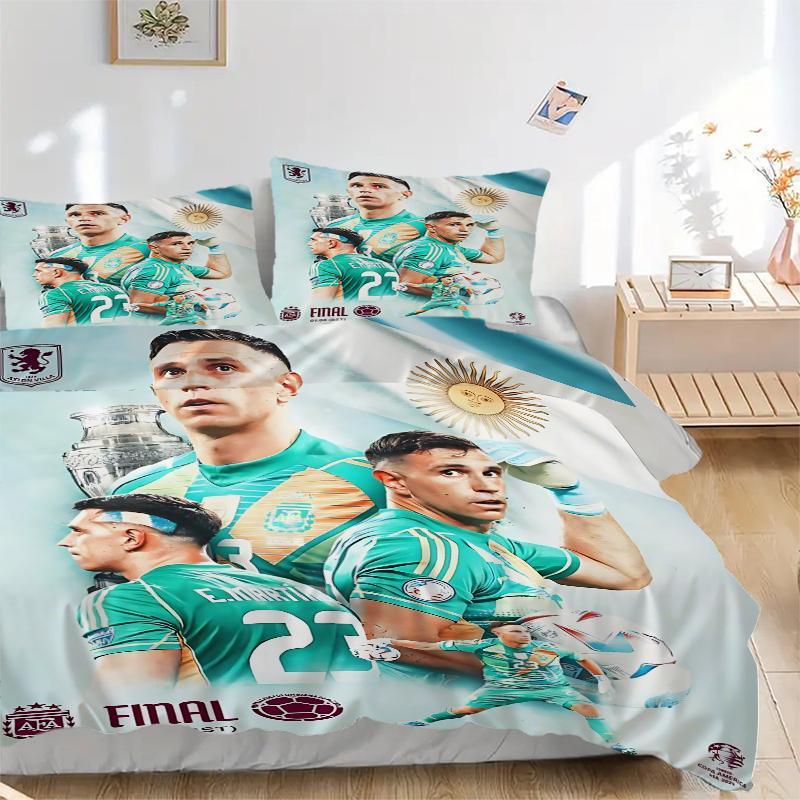 3Pcs Argentina'S Copa America Final Bedding Sets For All Sizes New 3D Printed Bed Cover Comforter Duvet Cover Pillowcase Bedroom Decoration