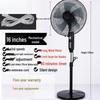 Silent Energy-Saving Oscillating Floor Fan with Remote & Timer