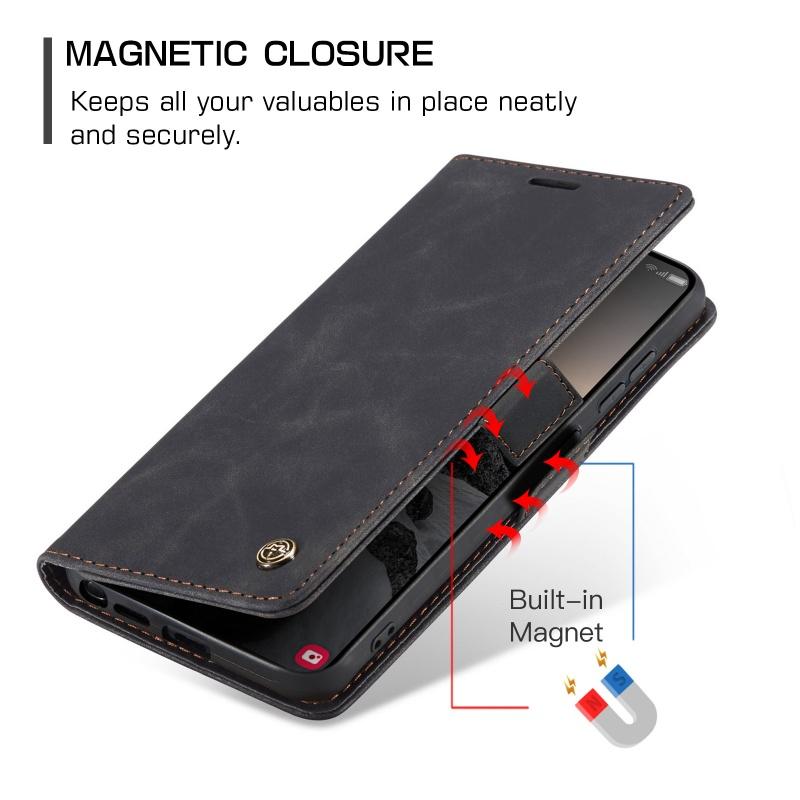 CaseMe für Samsung Galaxy S26 Ultra Hochwertig Retro Luxus Magnetischer Flip PU-Leder Handyhülle S26 Plus S26Ultra Brieftaschenabdeckung