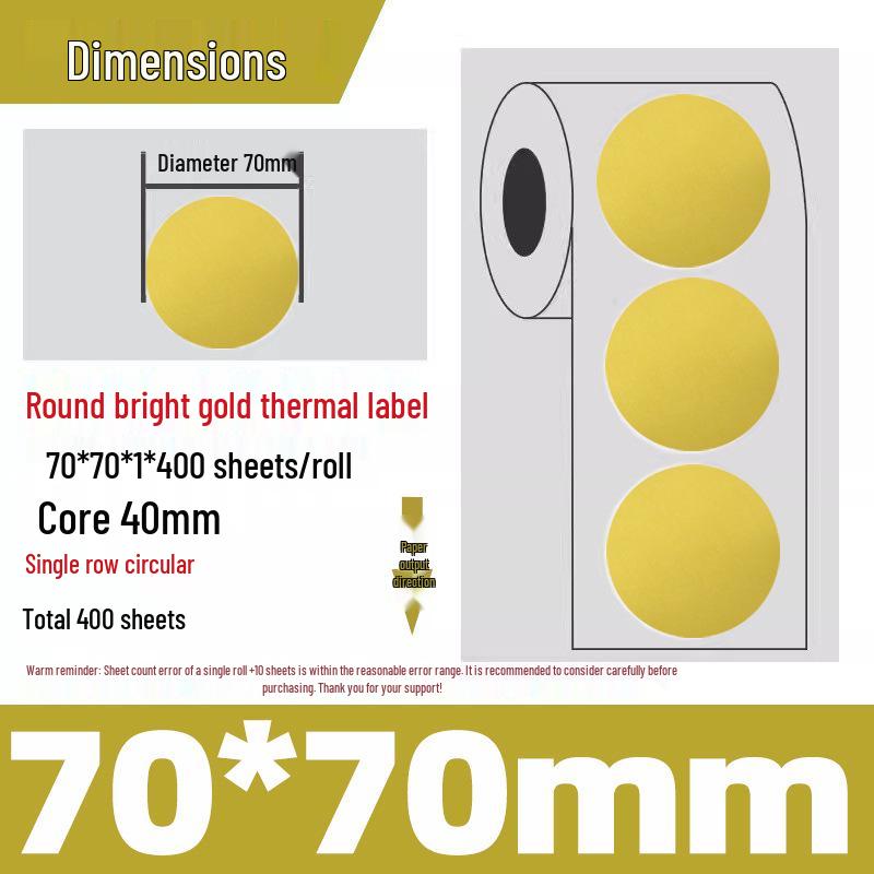 Silver Thermal Adhesive Printable Food Label