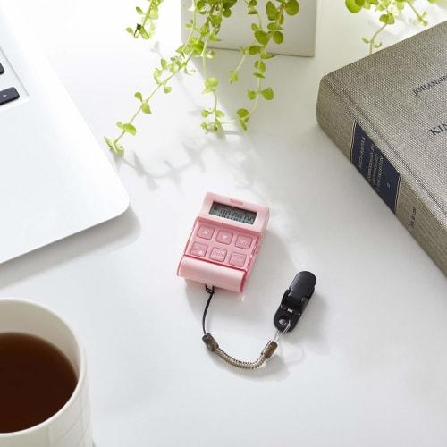 Tanita Study Timer with Strap, Vibration Function, 24-Hour, Pink, TD-370N PK