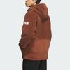 adidas Solid Logo Patch Loose Sports Casual Jacket for Men in Brown