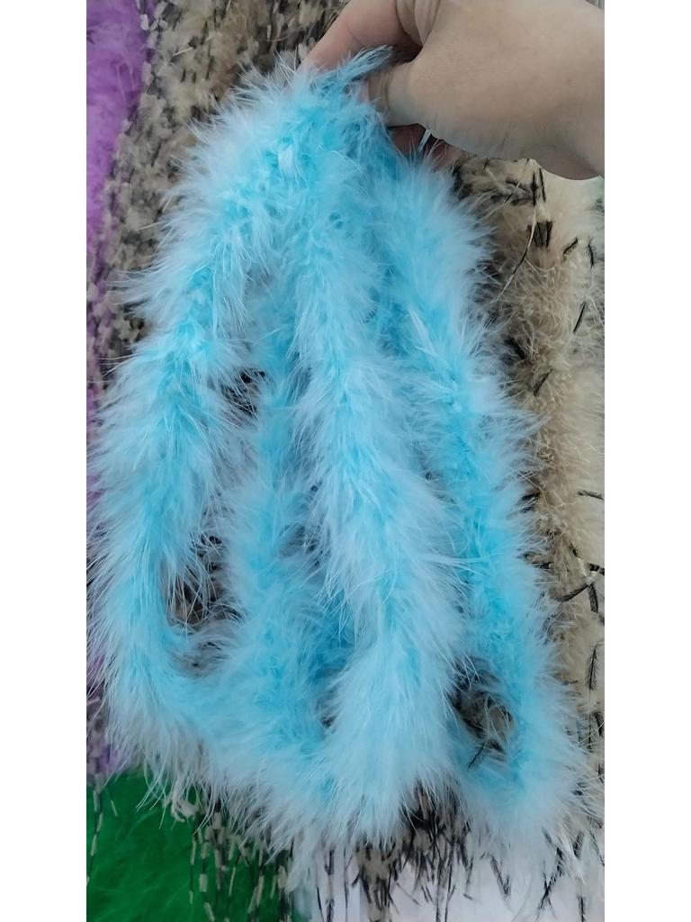 Fjäderprydda ullremsor för bröllopsdekoration, DIY-hantverk, kostymer och leksakstillverkning - 2 meter