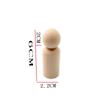 2 Stück 60*22mm Holz Humanoide Schachfiguren Brettspiel Zubehör Holz Bauer Für Brettspiele Dty Zubehör