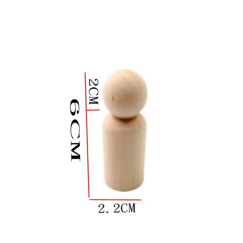 2 Stück 60*22mm Holz Humanoide Schachfiguren Brettspiel Zubehör Holz Bauer Für Brettspiele Dty Zubehör