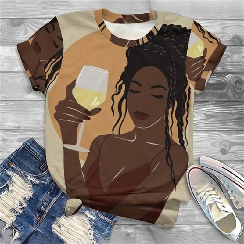 Bohemia Girl 3d Printed Kids Adult T-shirt Summer Women's Casual Outdoor Girl Short Sleeve Tees Top Pullover