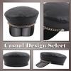 Leather Black Stylish Travel CP793 [One Limitation] Cap, Casquette, Hat, Hat, Women's & Men's, (Black)