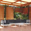 VidaXL Solid Pine Wood Garden Lounge Set 9 Pcs with Cushions Patio Furniture Outdoor Furniture Garden Furniture 3096738
