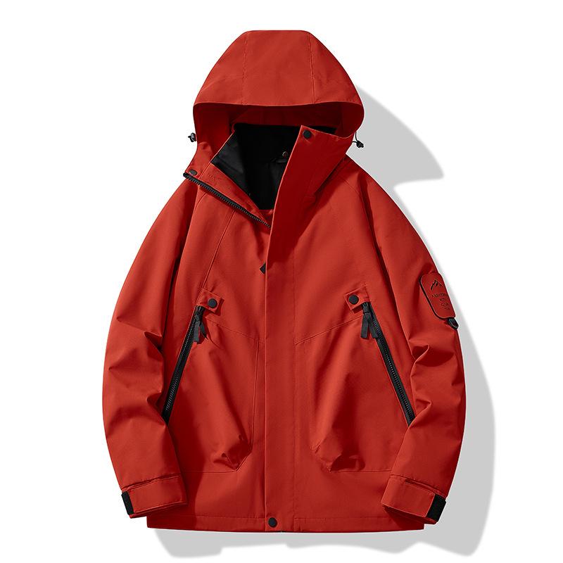 Windproof Waterproof Fleece-Lined Mountain Windbreaker Jacket for Skiing & Hiking
