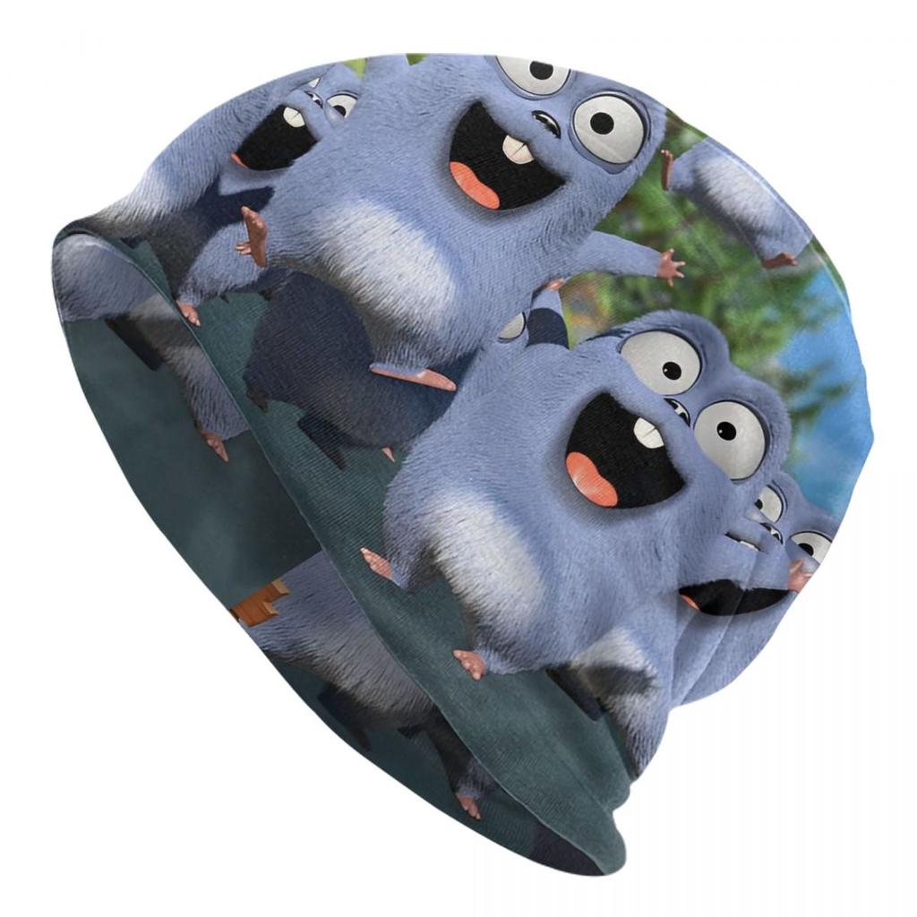 Grizzy Beer Cartoon Bonnet Hats Autumn Winter Outdoor Skullies Beanies Hat for Unisex Women Spring Head Wrap Cap