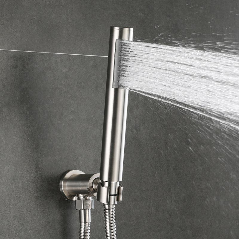 304 Edelstahl Badezimmer Verdecktes Duschset Regenduschkopf Bad Duschmischer mit Handbrause Armatur Wasserfallhahn