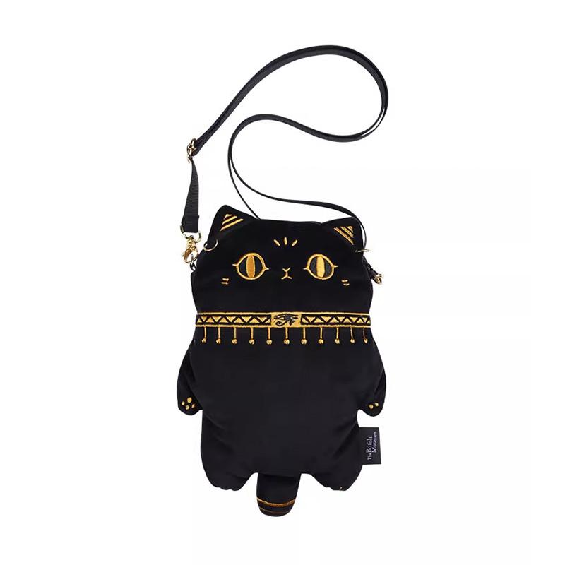 

New The British Museum Polyester Cell Phone Shoulder Bag Women s Black Yellow 6973765101357-1 17.0*6.1*25.4CM