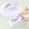 Cute Desk Accessories Office Stationery Tape Cutter Rainbow Cloud Tape Roller Safety Washi Tape Holder Adhesive Tape Dispenser