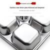 304 Stainless Steel Four-Compartment Lunch Plate