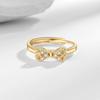 Trendy Bow Ring with Micro-set Zircon Stones