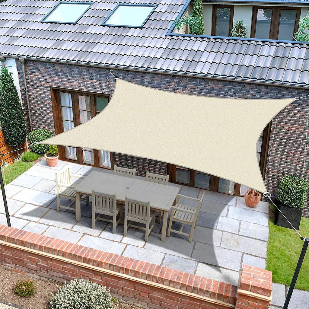 Thickened Outdoor Sunshade Net: Triangular Sail Canvas for Terraces, Balconies, Gardens, and Courtyards