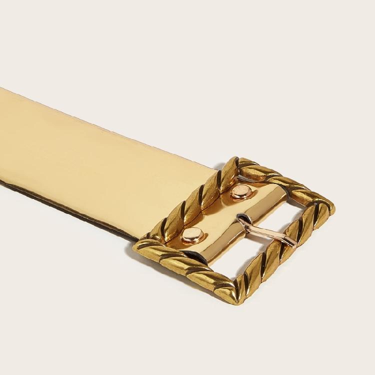 Female Belt Gold Color Glitter Waist Belt Decorative Belts for Womens Jeans