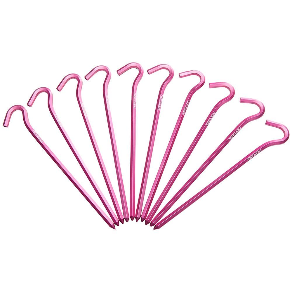 NORDISK Aluminum Skewer 19cm Japanese 148067 Pegs, 10-Piece Set, Cherry, (Official Product),